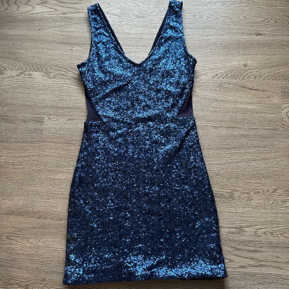 Sparkly blue formal dress